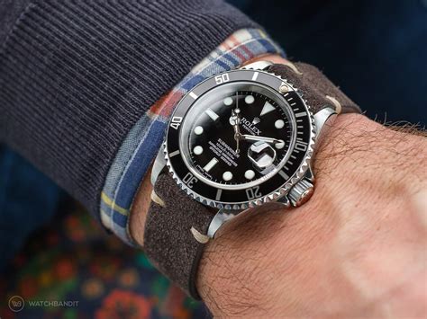 how to put rolex submarnier band on|Rolex Submariner watch band.